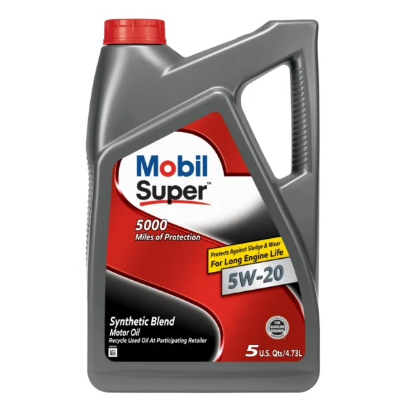 Mobil Super 5000 Miles Of Protection 5W-20 , 5Qts