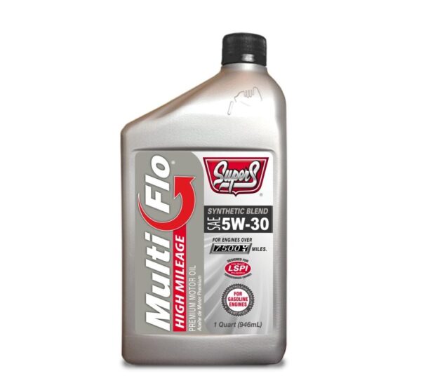 SuperS 5W-30 High Mileage Multi-Flo  , 1-Qt , 12-pk
