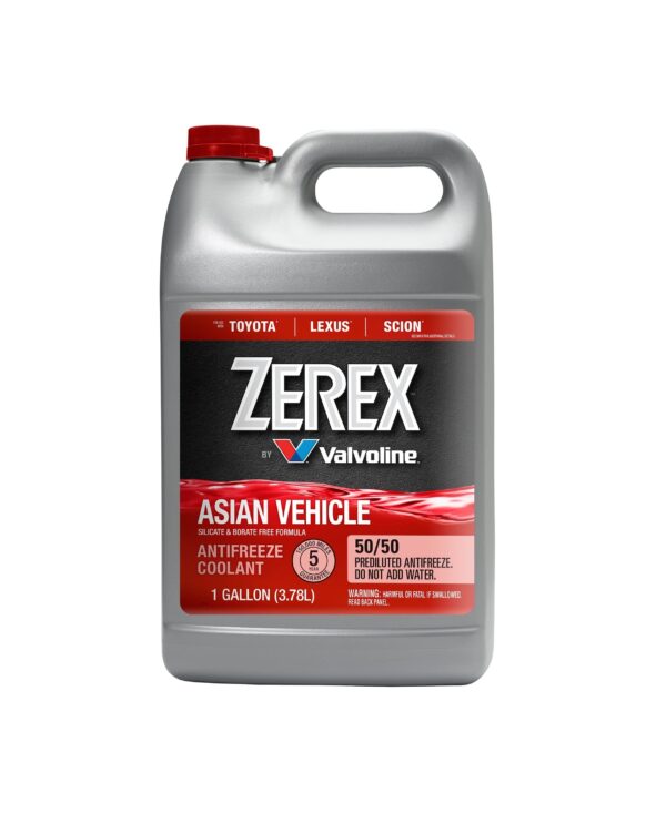Zerex   ASIAN Vehicle Red 50/50  Antifreeze / Coolant  , (Toyota - Lexus - Scion)  1-Gal  ,  6-pk