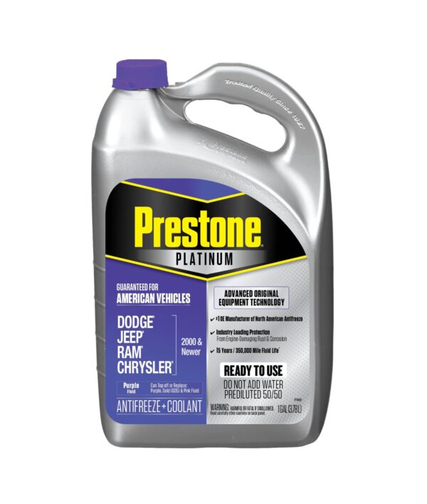 Prestone      Platinum   Purple  Fluid   50/50     Antifreeze +  Coolant    ,   1 Gal   ,  3-pk